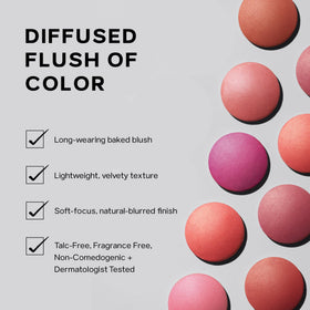 Saie SuperSuede cheek swatch showing natural flushed color and buildability