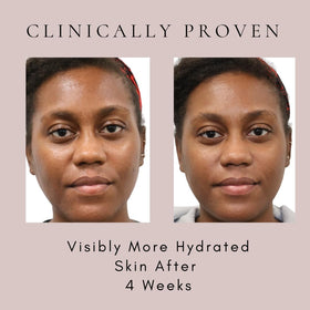 SAINT JANE on vanity with skincare items conveying daily routine ease