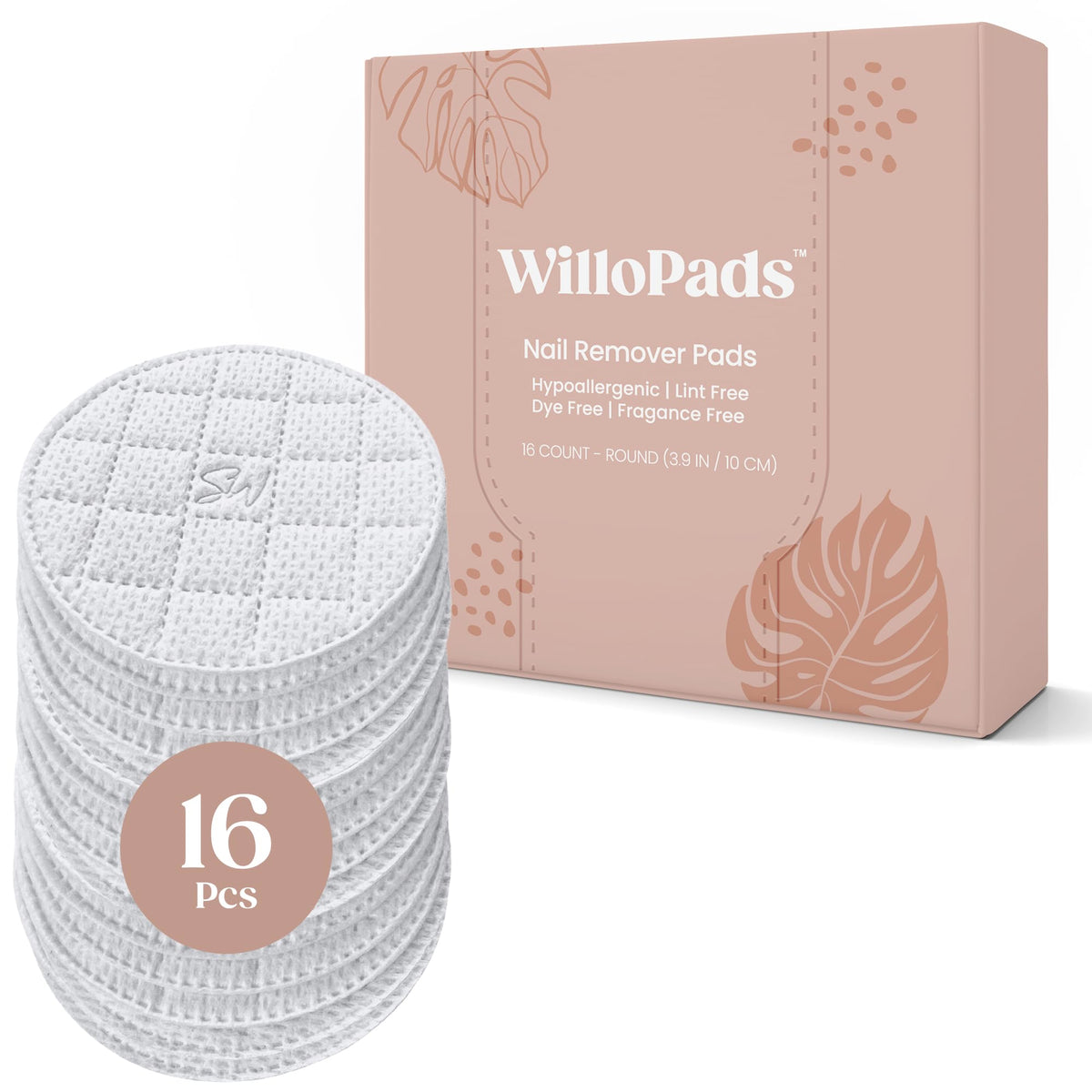 Saint Willo front packaging showing 16 round willopads, clear product info and count