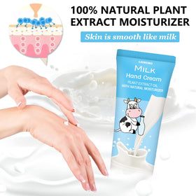 Sakose hand cream being applied to hands for quick absorbing moisture benefit