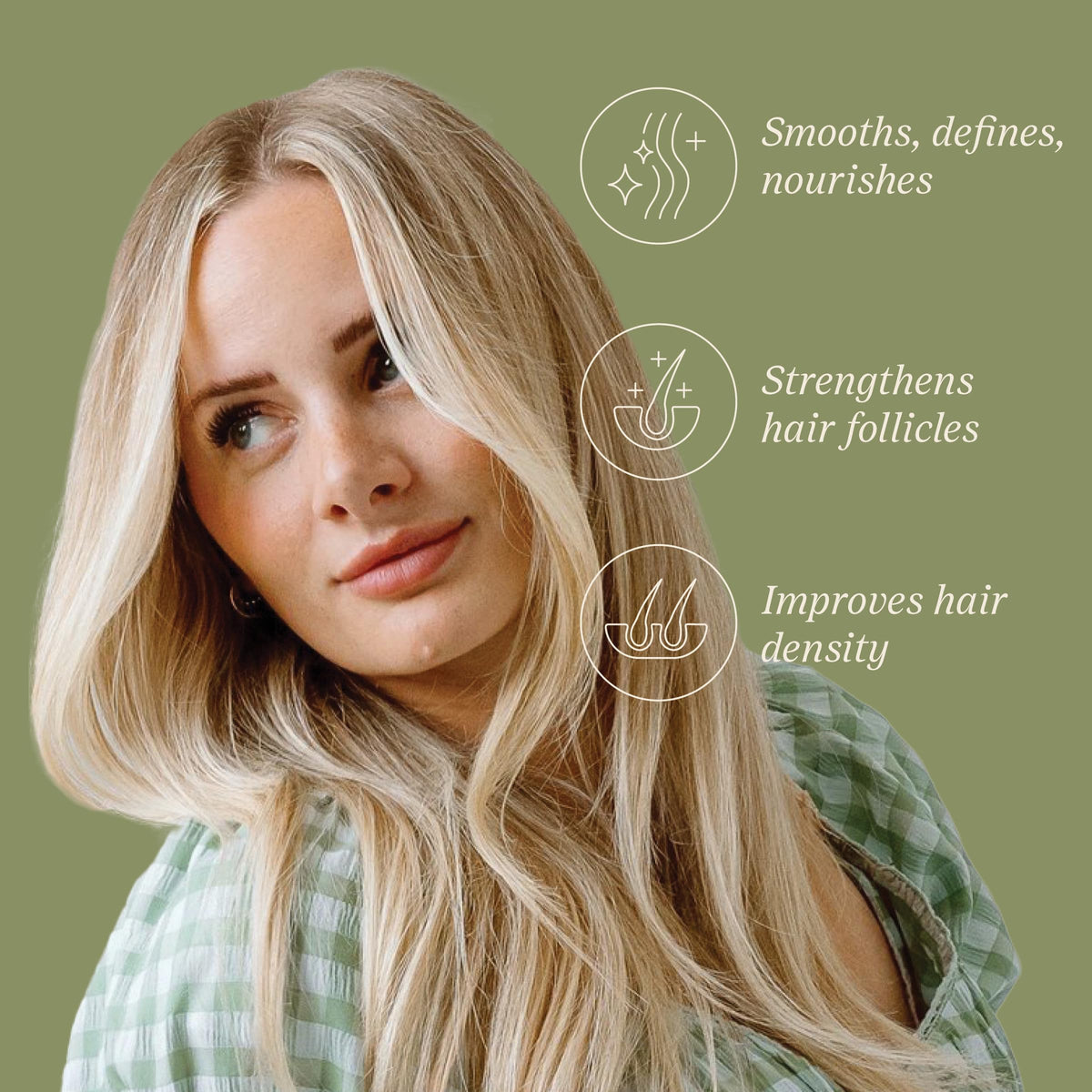 SALEE label ingredients closeup, shows key nourishing components for softness
