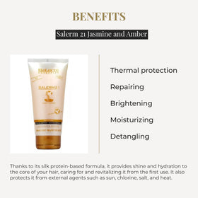 SALERM application to damp hair demonstrating detangling and softness