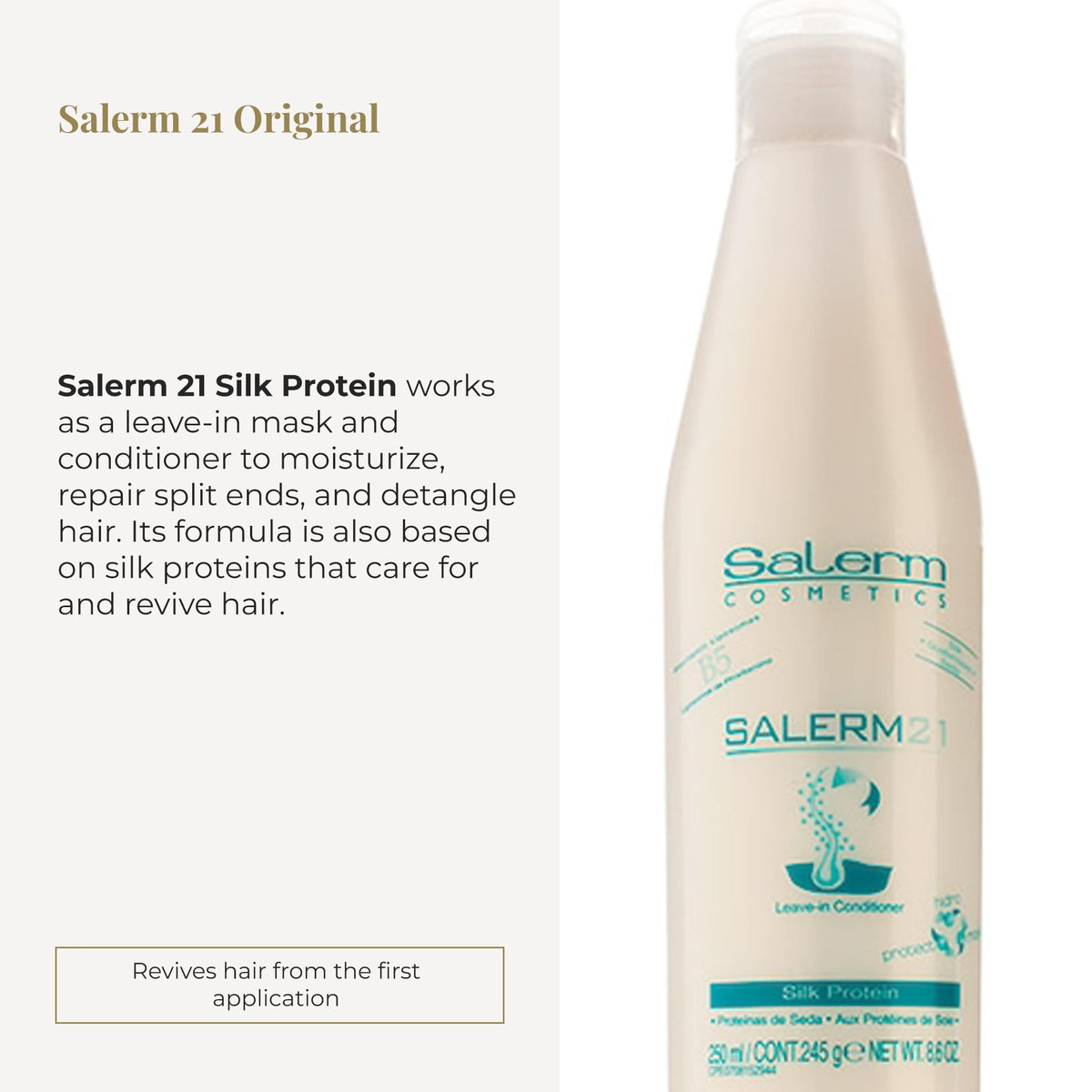 SALERM back label close-up with usage instructions and ingredient cues for confidence