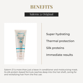 SALERM cream in hand showing consistency, easy-to-dispense for detangling benefit