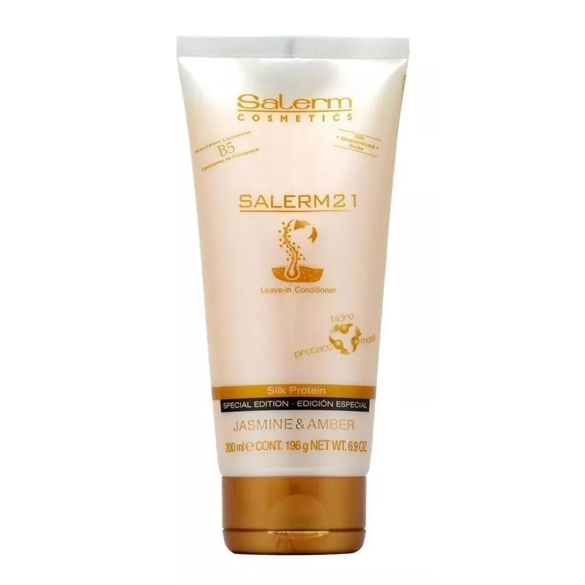 SALERM front bottle showing jasmine and amber scent and benefits