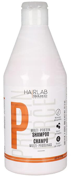 SALERM lather in hand showing keratin-rich foam and visible repair benefit