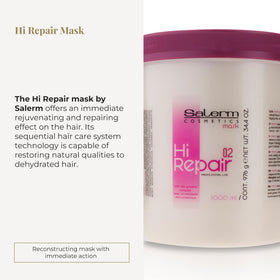 SALERM Hi Repair Mask close-up of creamy texture demonstrating easy application and hydration