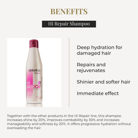 SALERM dispensing shampoo foam from bottle for gentle cleansing