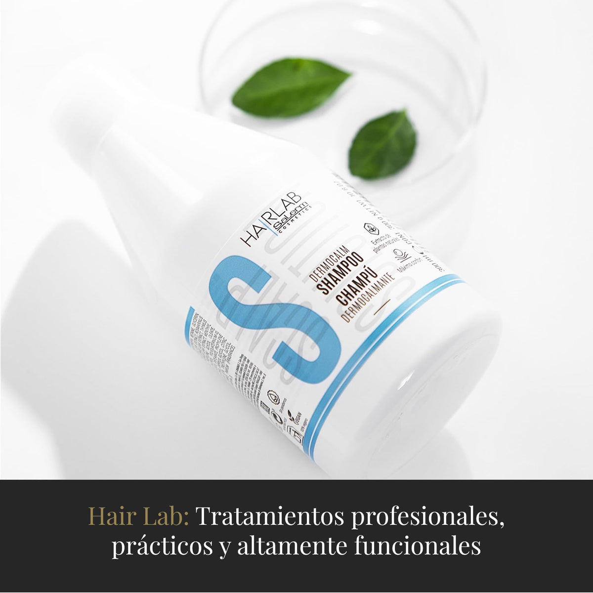 SALERM ingredients label closeup revealing ginseng biotin and vegan stem cells