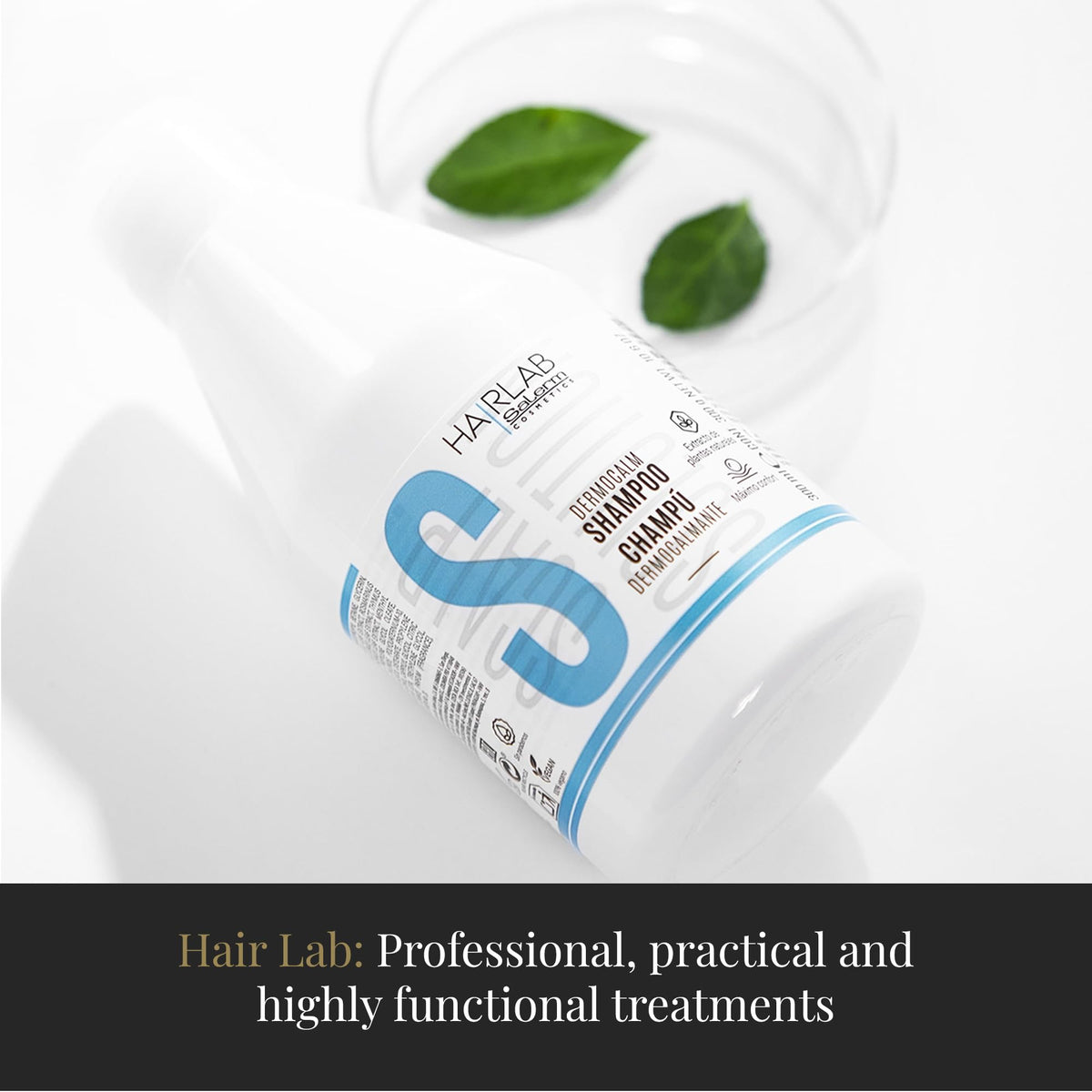 SALERM depiction of hydrolyzed keratin ingredient restoring fiber and adding shine