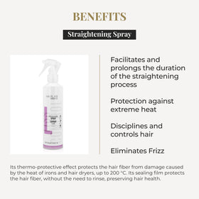 SALERM fine mist texture visible on hair strands providing smoothness and reduced frizz