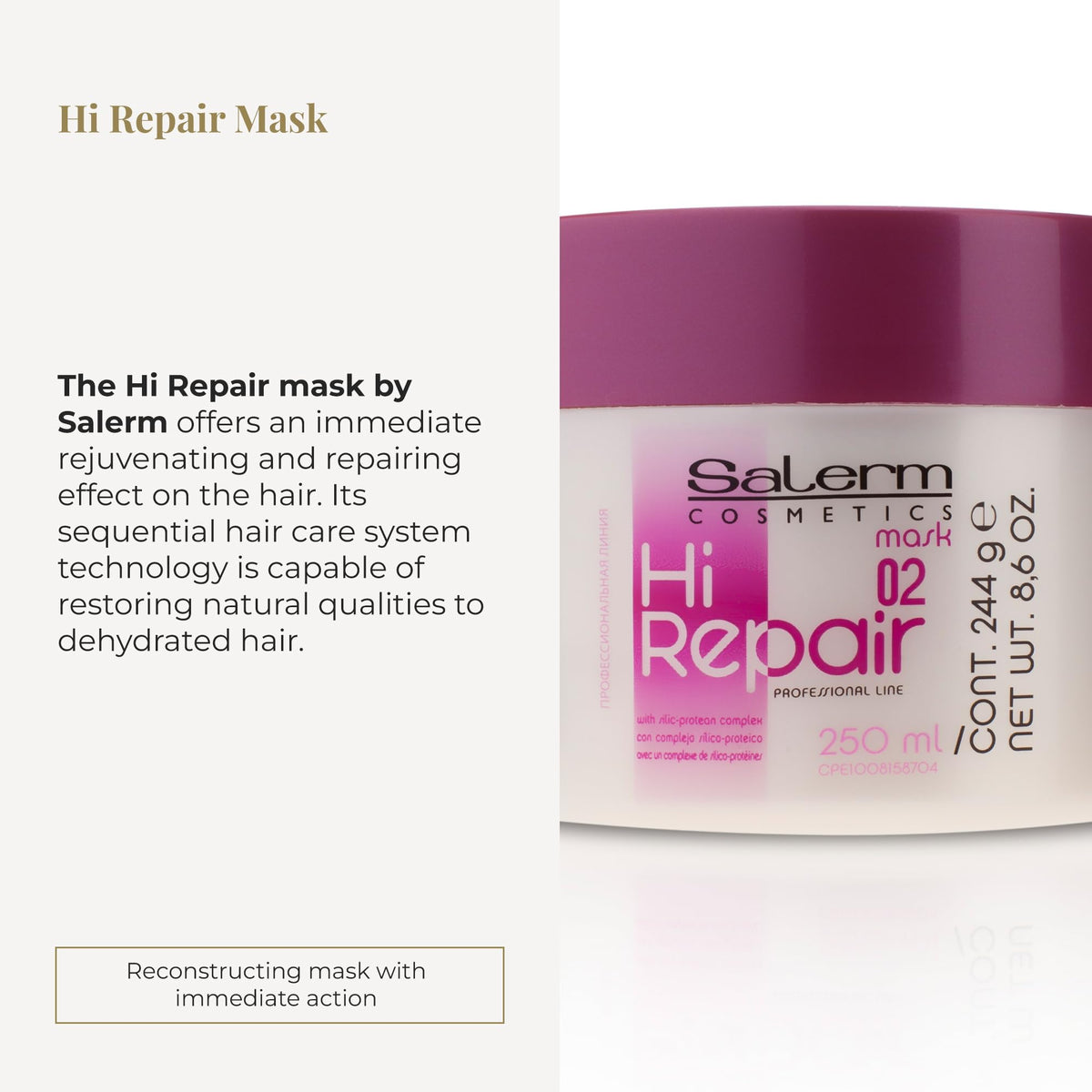 SALERM mask texture closeup highlighting rich cream hydration