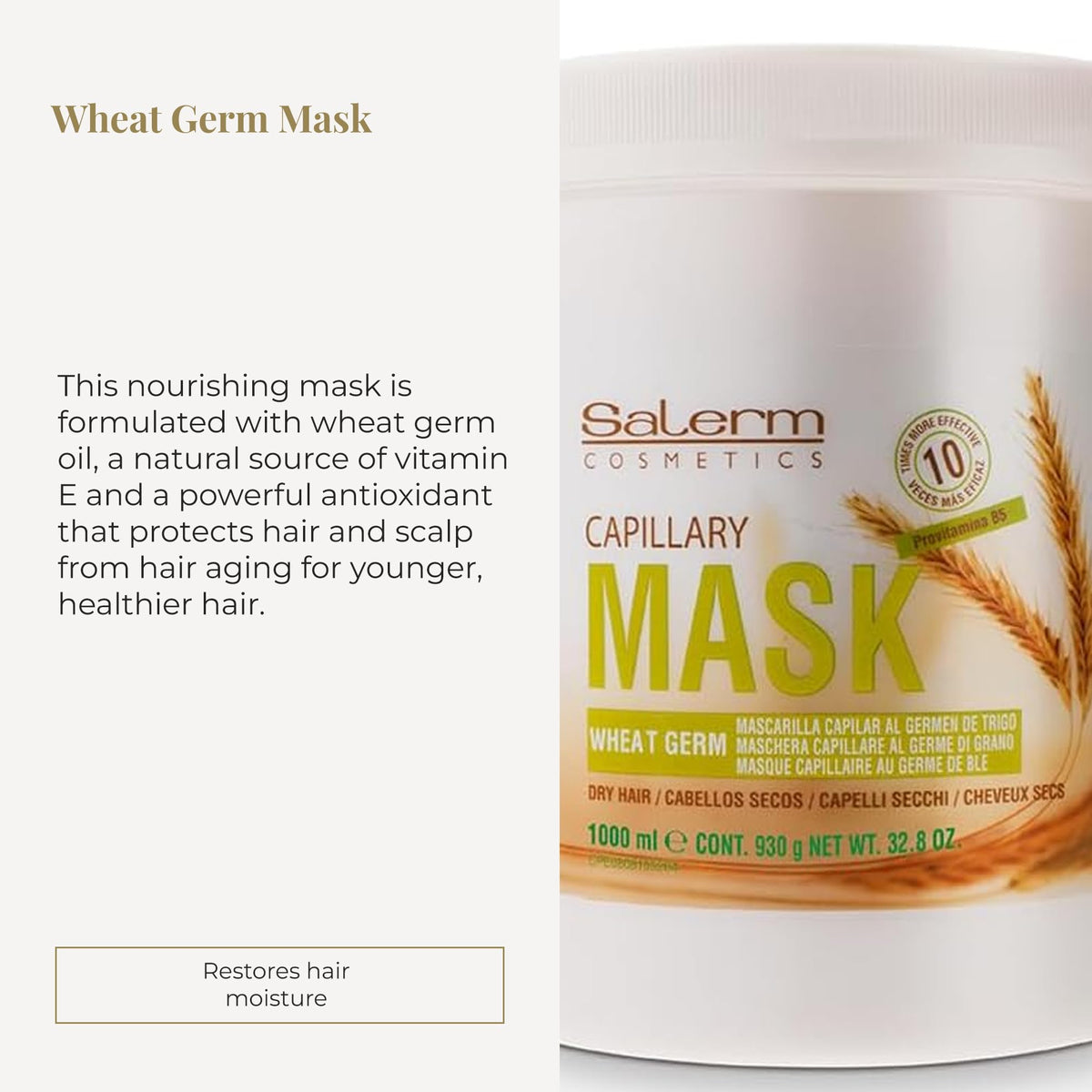 SALERM rich cream texture poured to show hydrating consistency and coverage