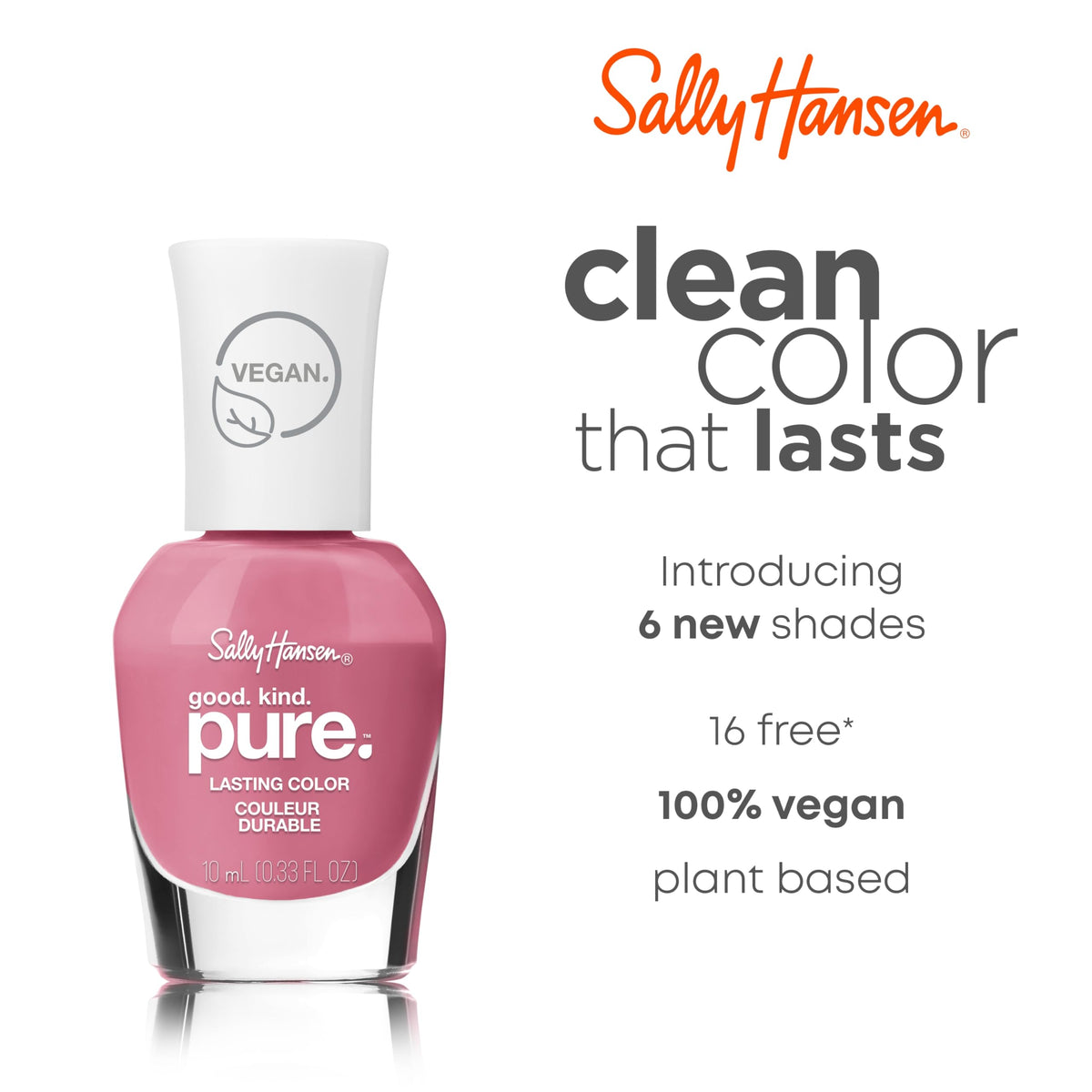 Sally Hansen color swatch painted on nails demonstrating opaque two-coat coverage