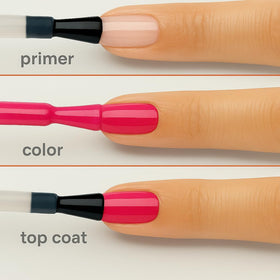 Sally Hansen close-up nail swatch showing high-shine finish and chip resistance benefit