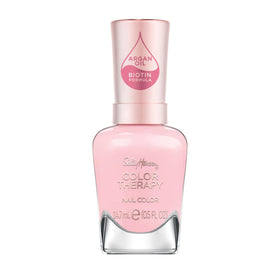 Sally Hansen bottle front view showing ivory-pink shade and brand benefit