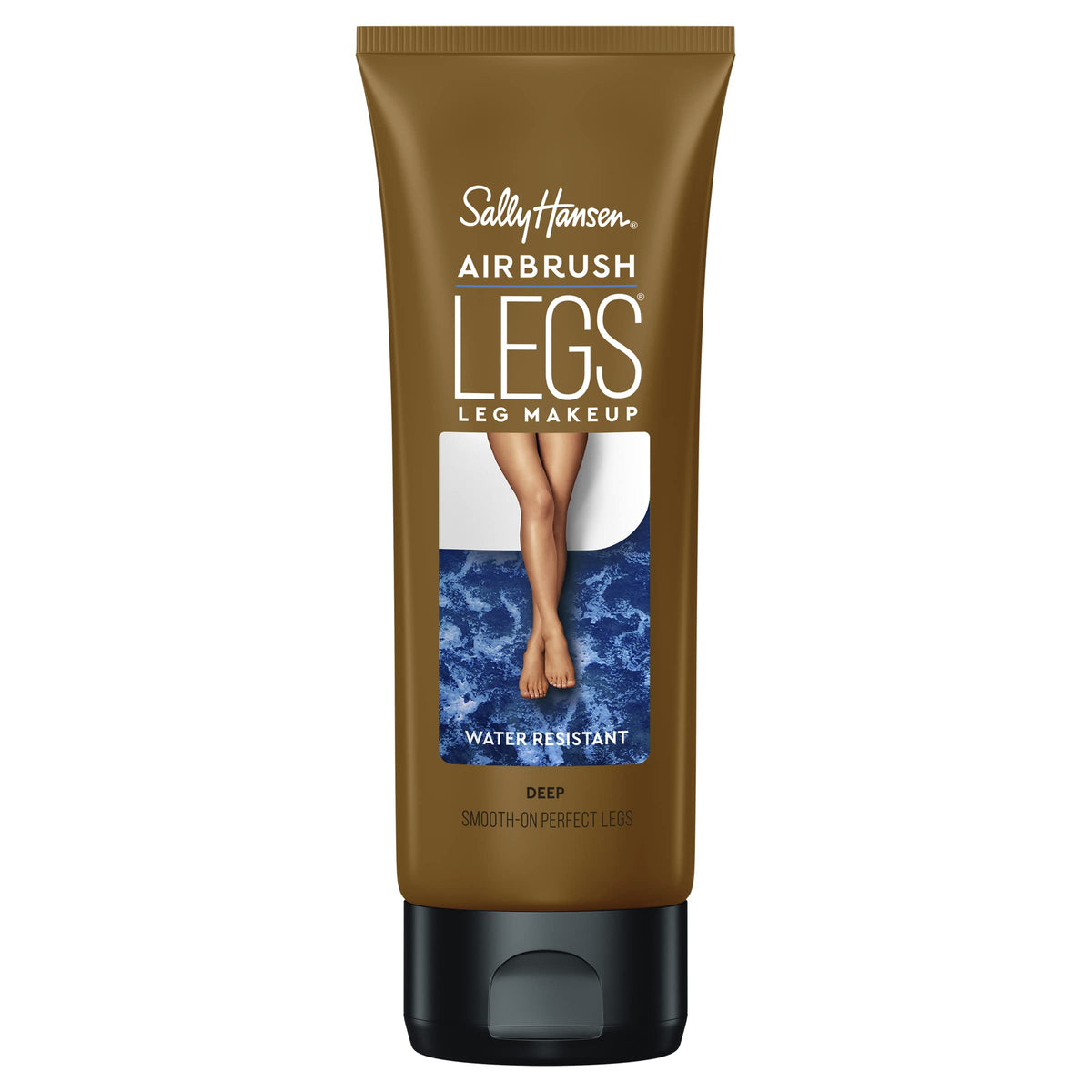 Sally Hansen Airbrush Legs front packaging showing shade Deep and benefits