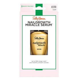 Close-up of Sally Hansen brush applying serum to nail for precise strengthening