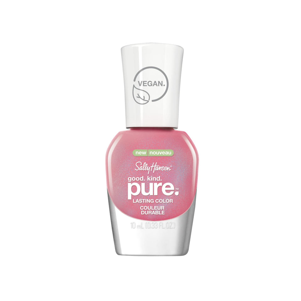 Sally Hansen front bottle showing Mystic Topaz iridescent pink and glossy shine