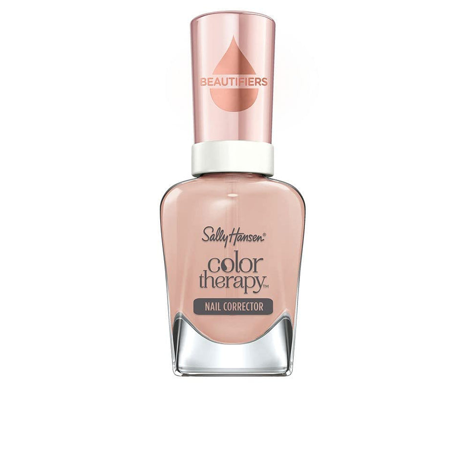 Sally Hansen front packaging showing bottle and helps conceal ridges