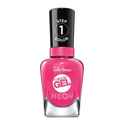 Sally Hansen front bottle showing fuchsia fever shade and bold color payoff