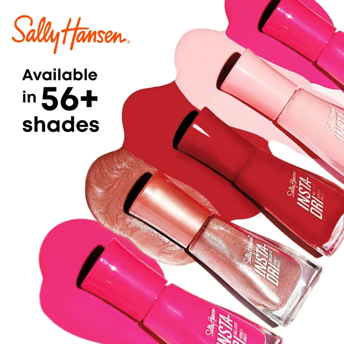 Sally Hansen bottle next to coin for scale highlighting compact travel-friendly size