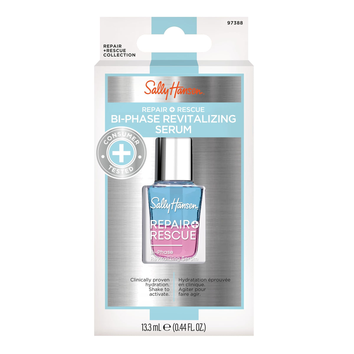 Sally Hansen placed on bathroom shelf showing everyday use and routine-friendly benefit