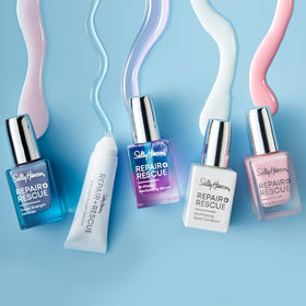 Sally Hansen on bathroom vanity in lifestyle shot showing everyday use and polish-ready look