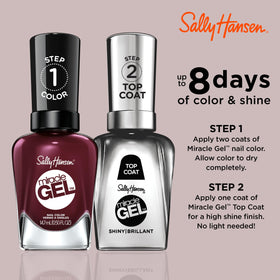 Sally Hansen brush stroke of wine-red polish displaying smooth coverage