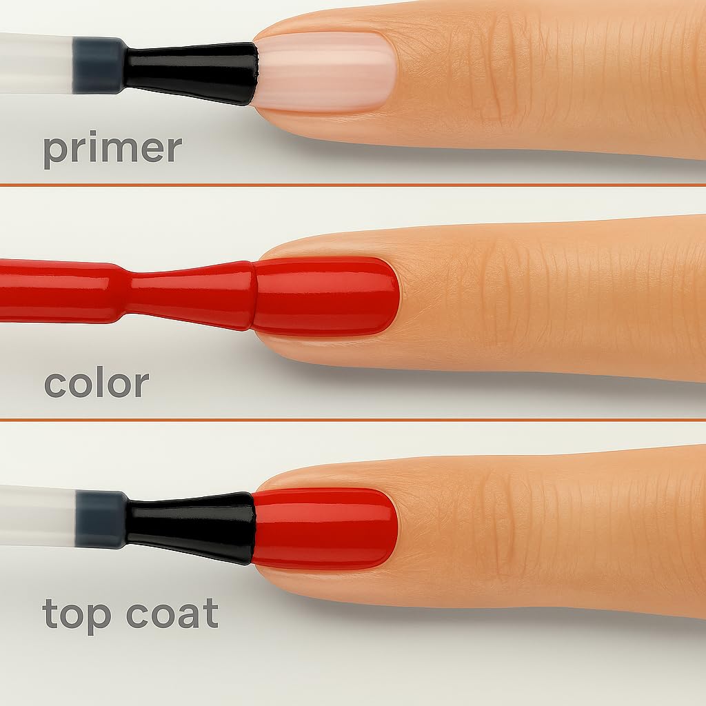 Sally Hansen nail swatch on hand highlighting opaque color and long wear