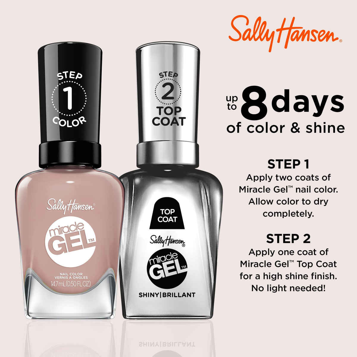 Sally Hansen Miracle Gel brush close-up delivering smooth, precise application