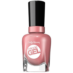 Sally Hansen bottle front view showing shade and brand, easy-at-home gel benefit