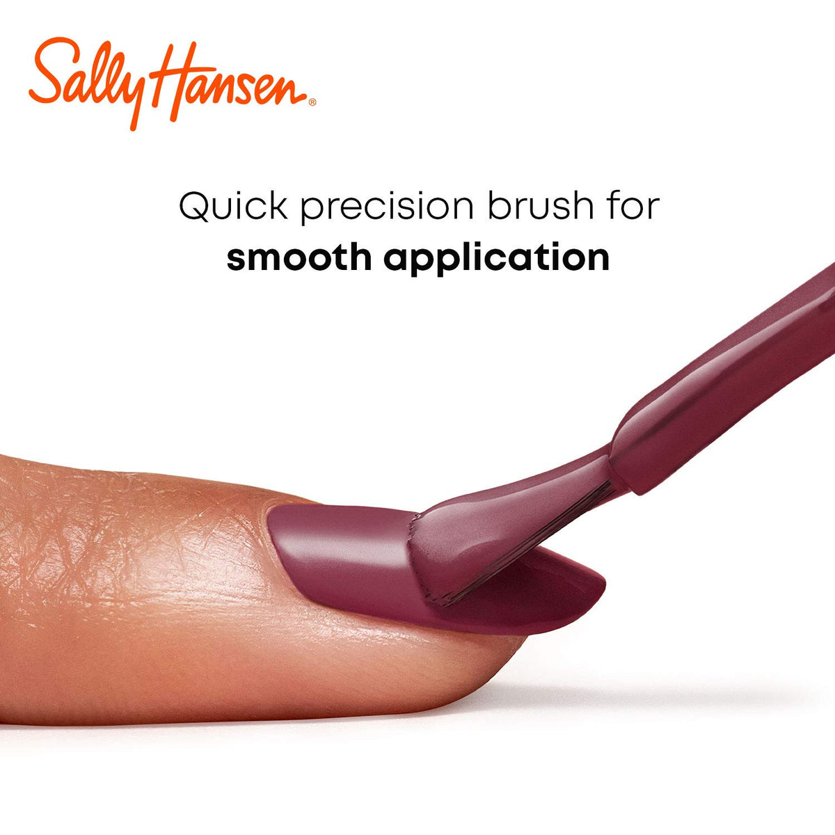 Sally Hansen product label close-up showing ingredients and two-step system benefit