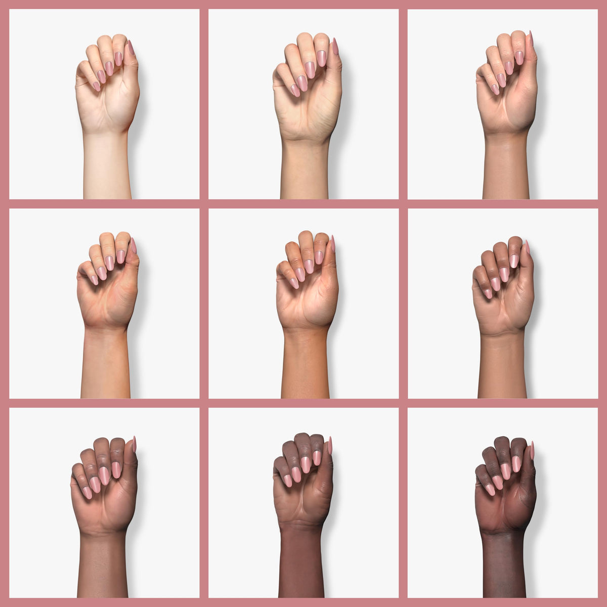 Sally Hansen application on nails in hand showing smooth even coverage