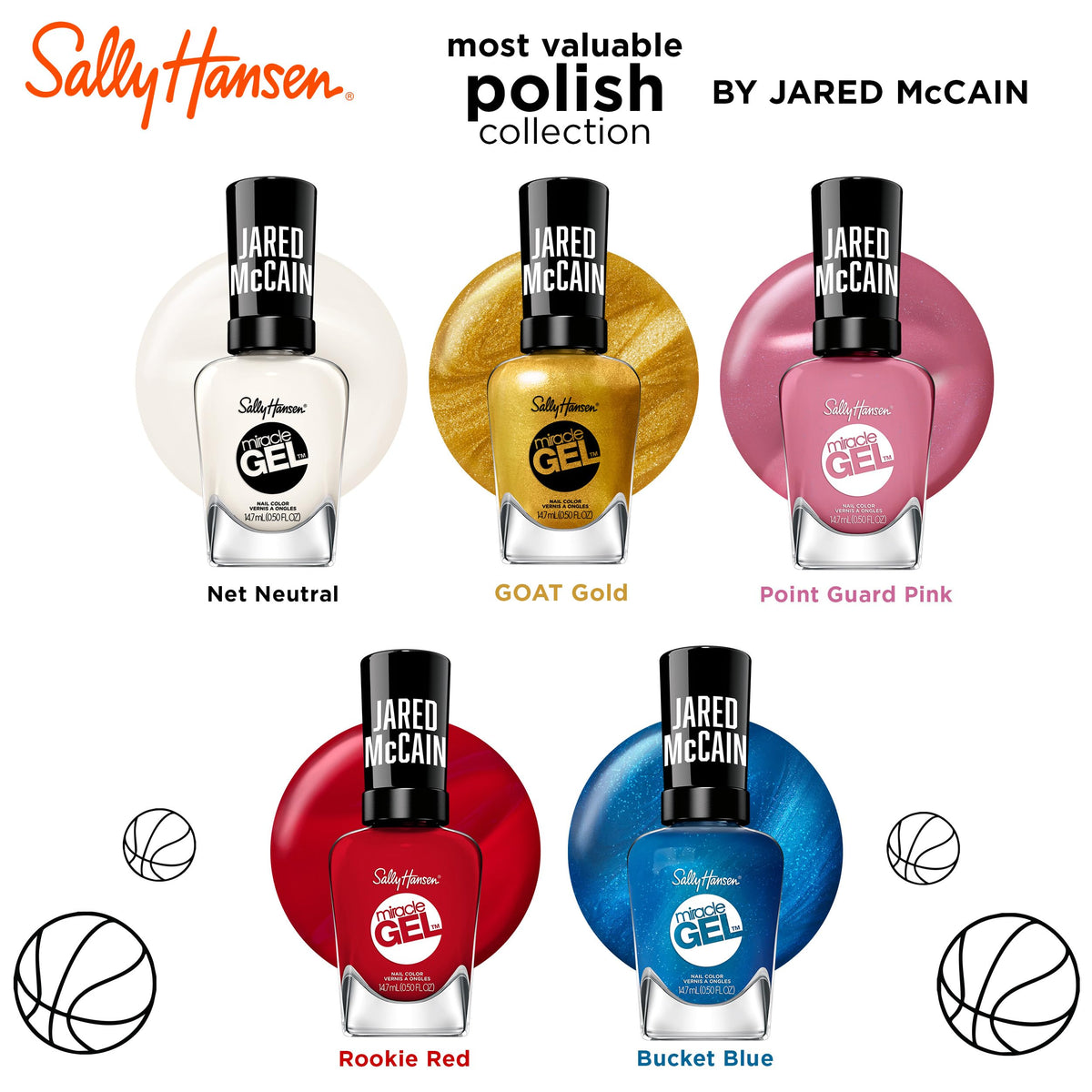 Sally Hansen nails painted with Point Guard Pink showing long-lasting glossy wear