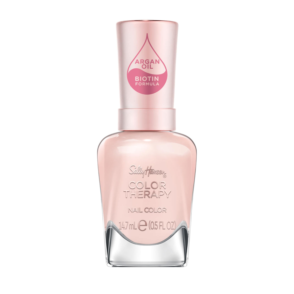 Sally Hansen Savasan-ahhh front bottle shows glossy finish and color payoff