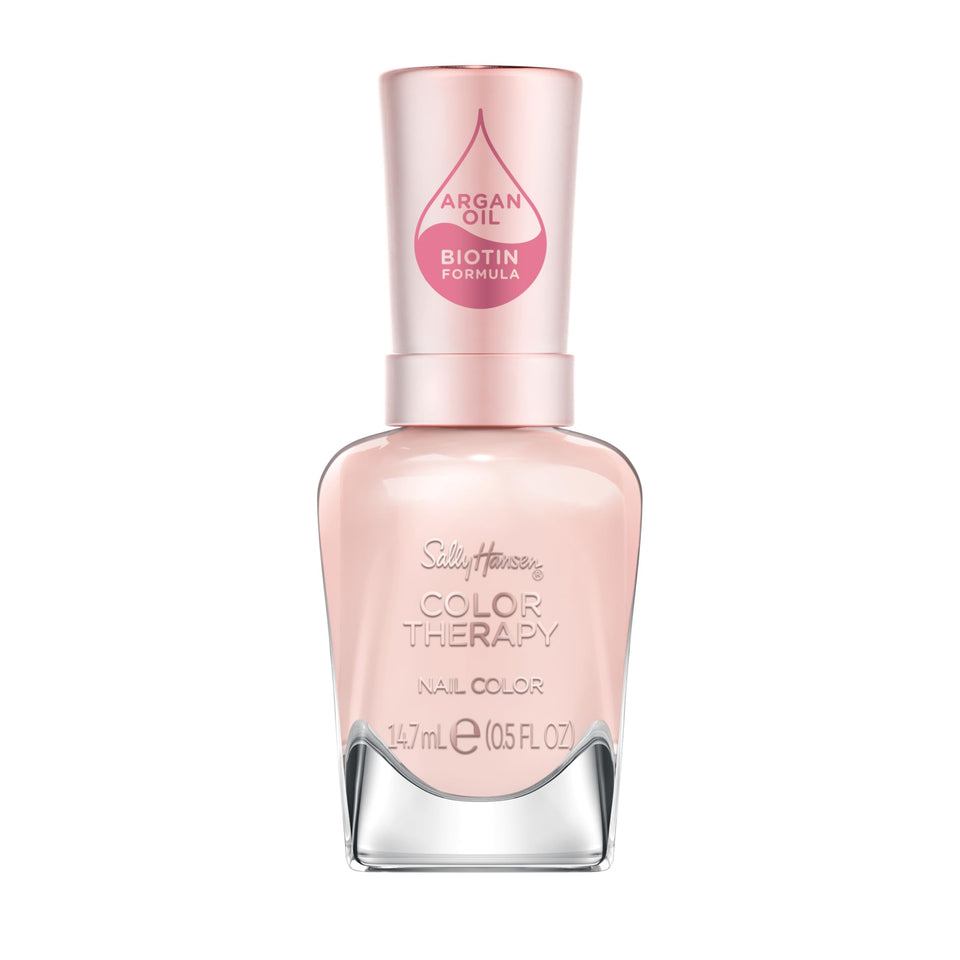 Sally Hansen Savasan-ahhh front bottle shows glossy finish and color payoff