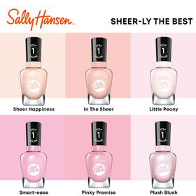 Sally Hansen macro of polish texture illustrating high-gloss, chip-resistant formula