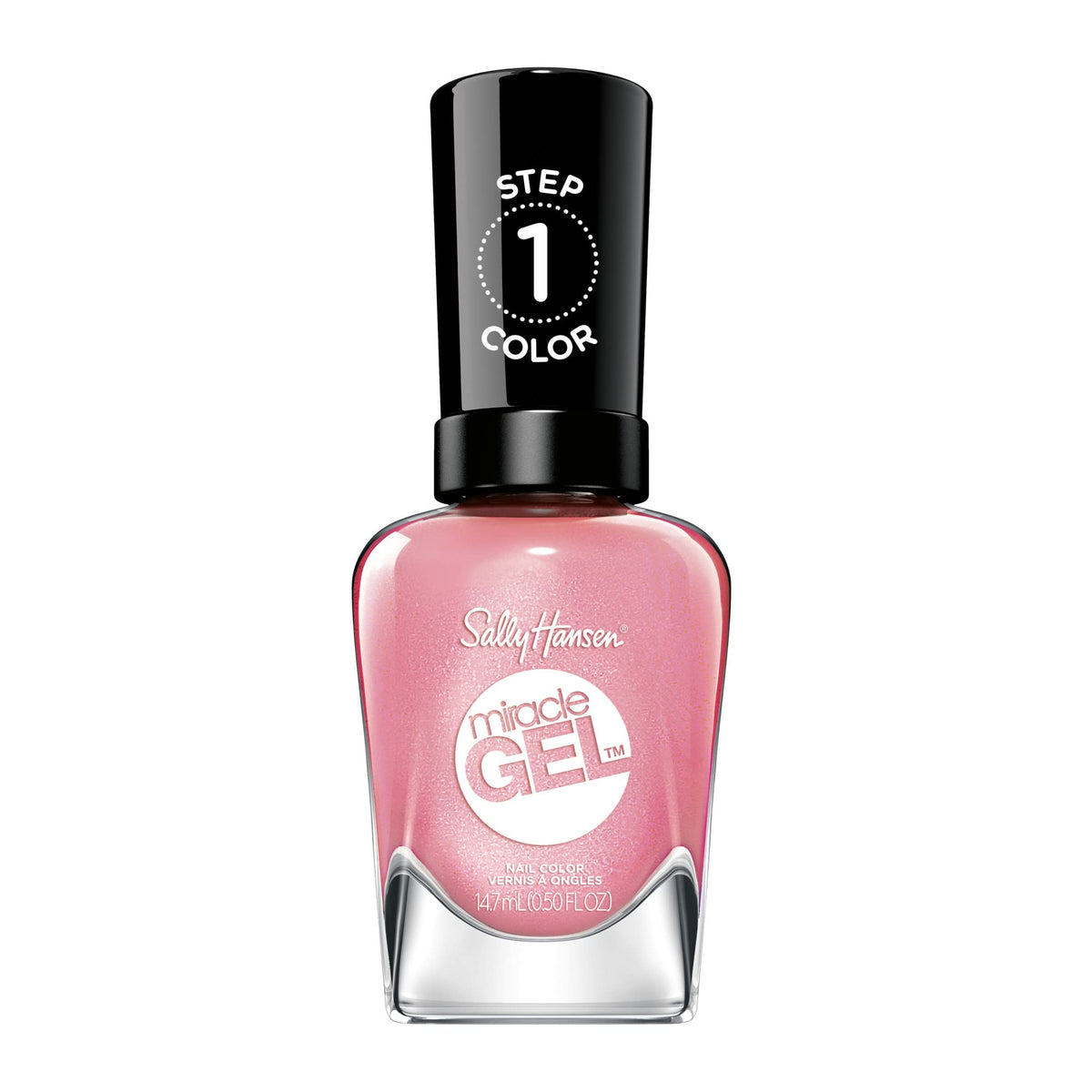 Sally Hansen bottle front packaging showing light pink shade and glossy finish