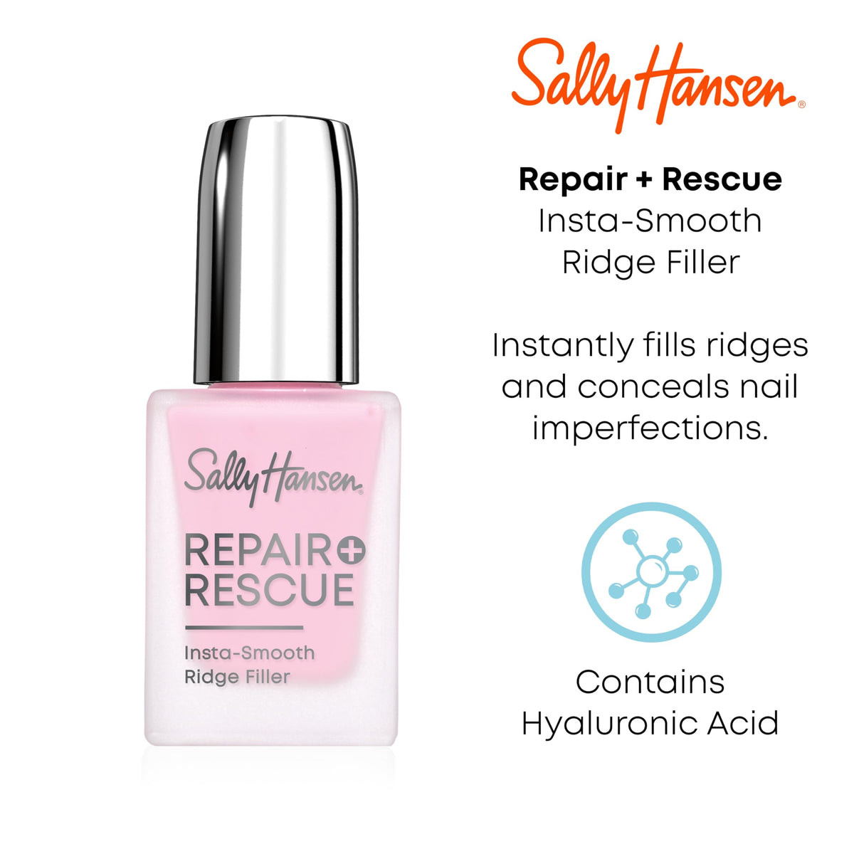 Sally Hansen texture close-up highlighting smooth, self-leveling finish