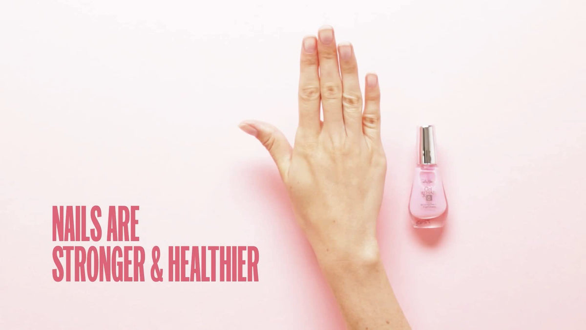 Sally Hansen product texture close-up highlighting lightweight, non-gummy finish