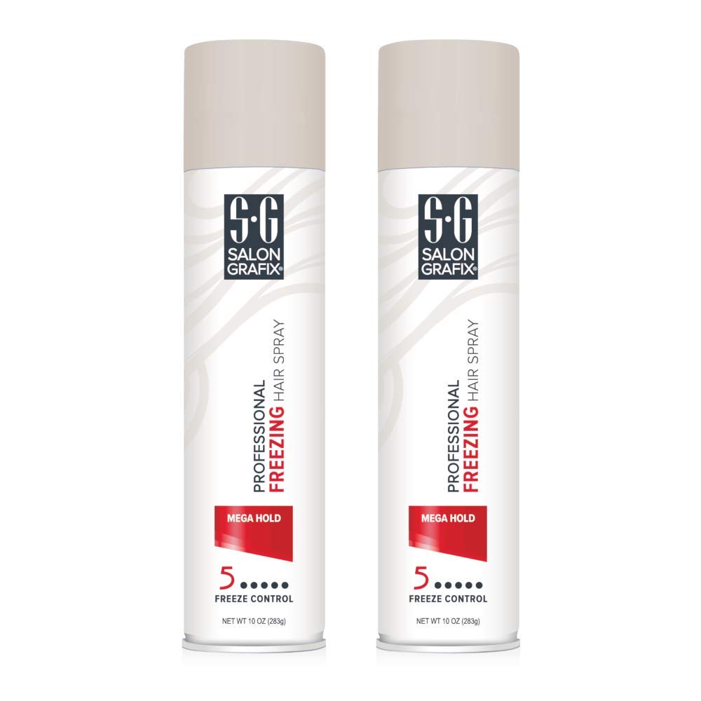 Salon Grafix front packaging showing two 10 oz cans for strong hold