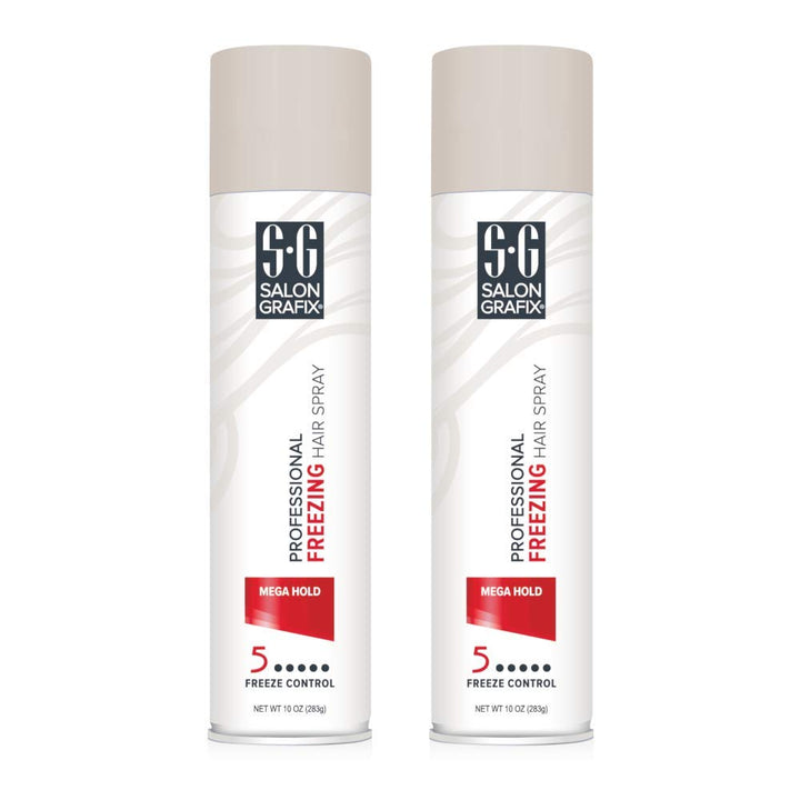Salon Grafix front packaging showing two 10 oz cans for strong hold