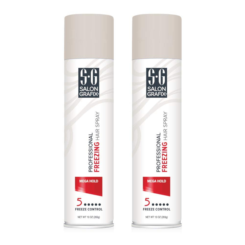 Salon Grafix front packaging showing two 10 oz cans for strong hold
