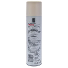 Salon Grafix hairspray being misted on styled hair, fast-dry hold benefit