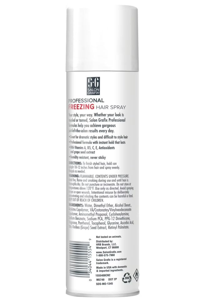 Salon Grafix label detail highlighting ingredients and professional formula benefits