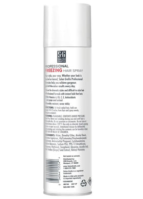 Salon Grafix label detail highlighting ingredients and professional formula benefits