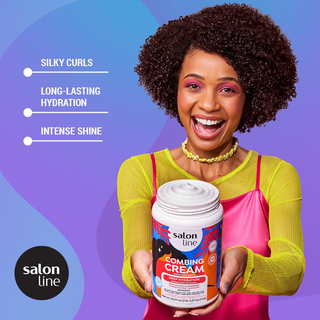 Salon Line cream texture close-up highlighting smooth hydrating formula