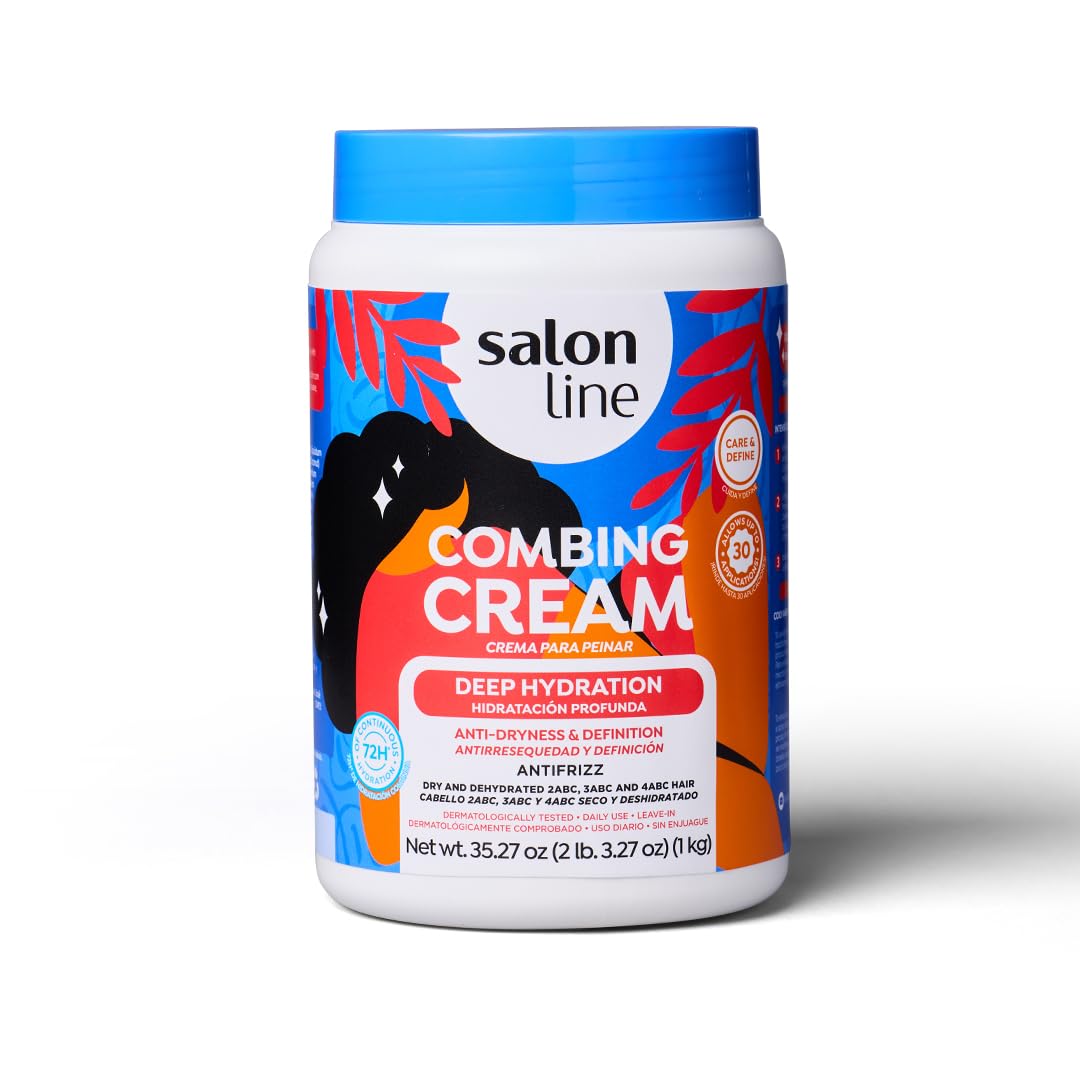 Salon Line ingredient label showing coconut oil, aloe vera, D-panthenol benefits
