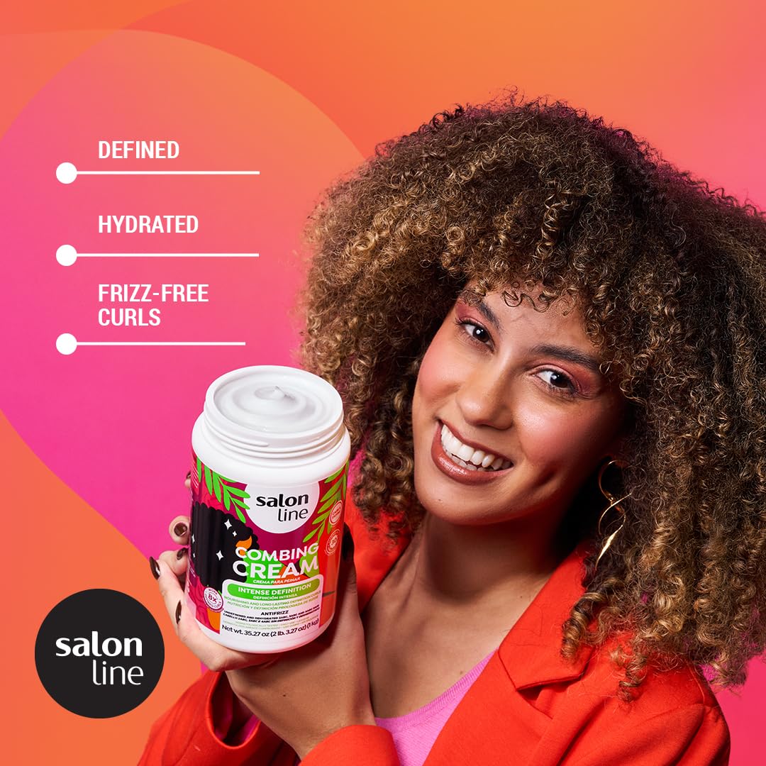 Salon Line cream texture close-up highlighting smooth, lightweight consistency